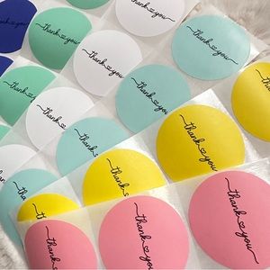50pc thank you stickers